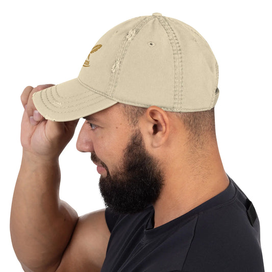 America 250th: The "Parchment & Ink" Quill Edition | Heritage Beige Distressed Dad Hat