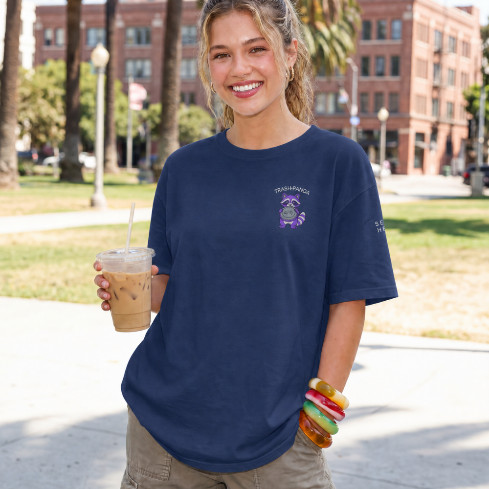 Trash Panda Embroidered T-Shirt | Comfort Colors 1717 | Sizes S-4XL
