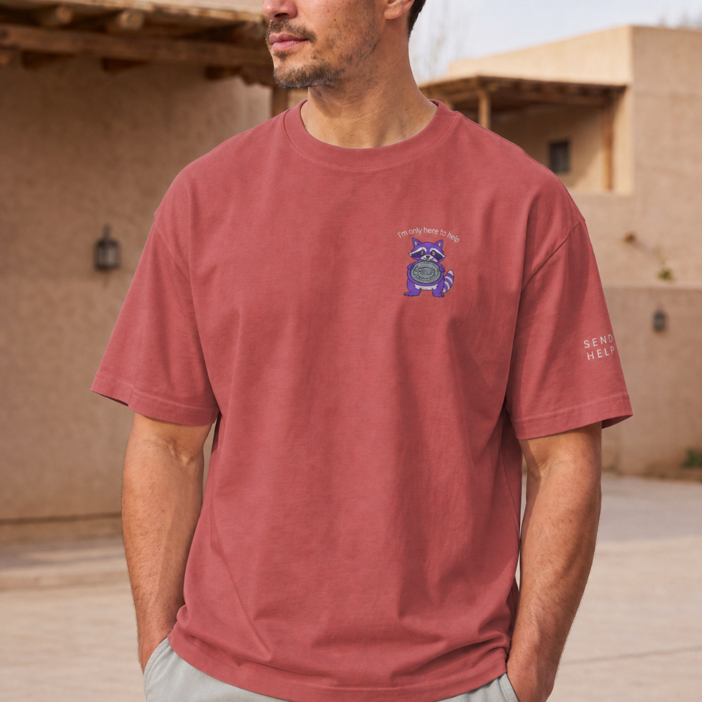Trash Panda Embroidered T-Shirt | Comfort Colors 1717 | Sizes S-4XL