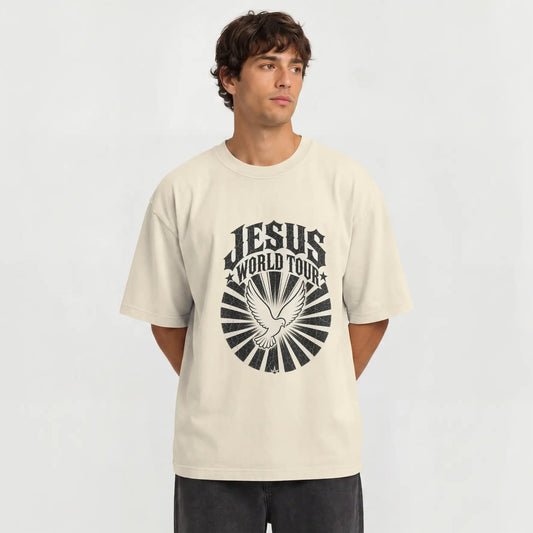 Jesus World Tour Graphic T-Shirt | Vintage Heavyweight Comfort Colors 1717 |Nova & Joy