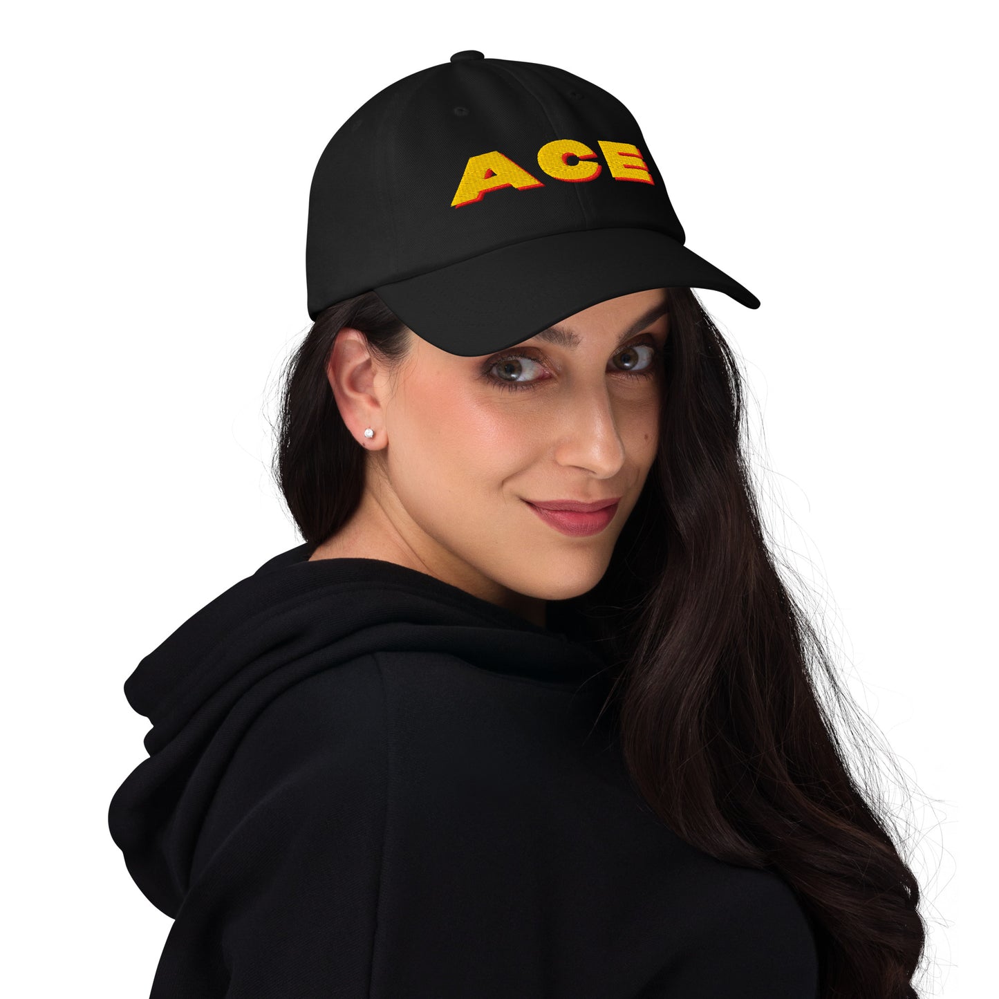ACE Embroidered Distressed Dad Hat, Premium Cotton Baseball Cap with Detailed Embroidery by Nova and Joy