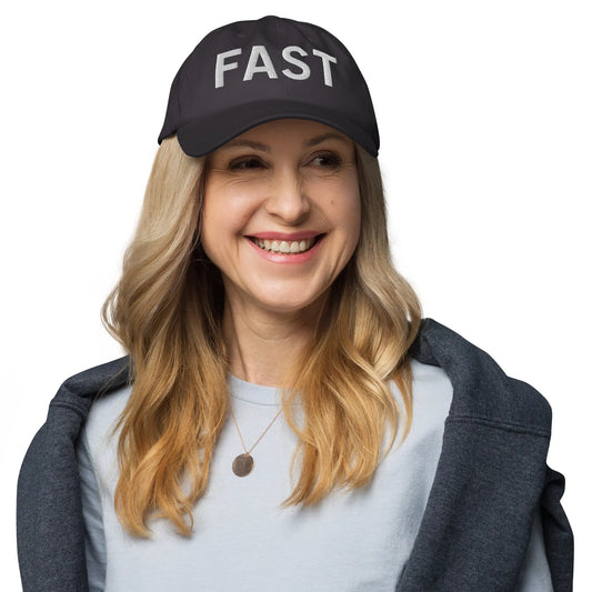 "FAST" 3D Puff Embroidery Trucker Hat | High-Contrast Industrial Streetwear Cap