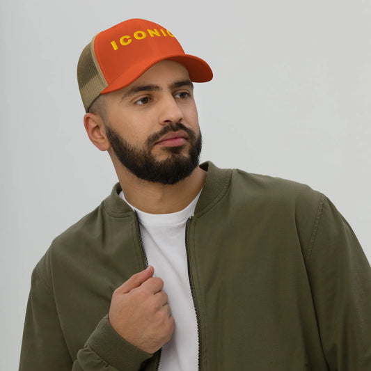 "ICONIC" 3D Embroidery Retro Trucker | Vintage Structured Cap