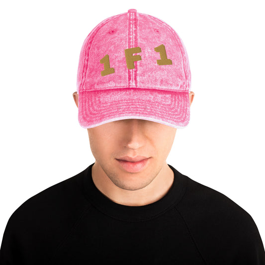 1F1 Embroidered Distressed Dad Hat, Premium Cotton Baseball Cap with Detailed Embroidery by Nova and Joy